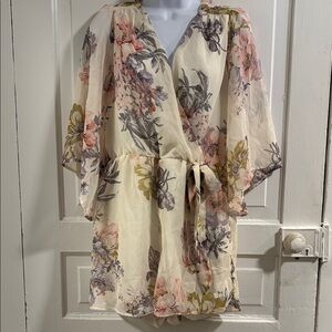 Bailey Blue Floral Romper Size L